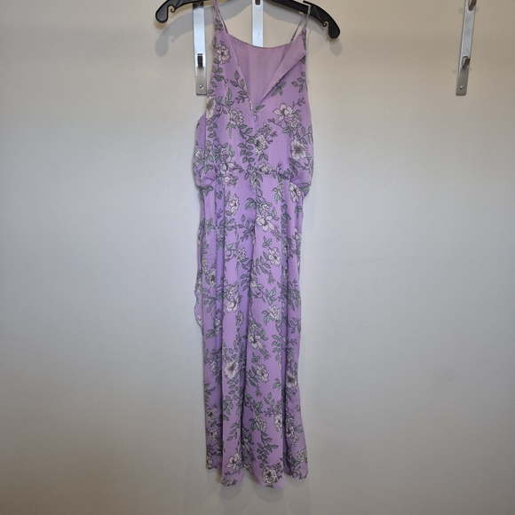 Lush Lavender Floral Spring Maxi Dress - Picture 4 of 6